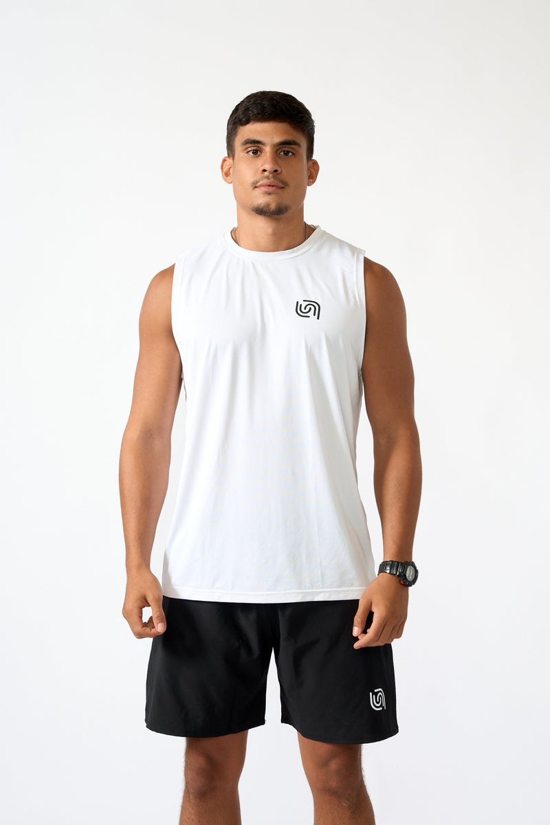 Beyond sportswear Men's White Sleeveless Top - Image 2